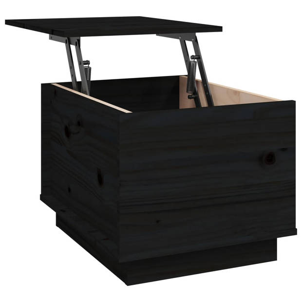 The Living Store Houten salontafel - Massief grenenhout - Lift-top - Voldoende opbergruimte - Stabiel frame -