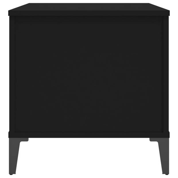 vidaXL Salontafel 90x44,5x45 cm bewerkt hout zwart