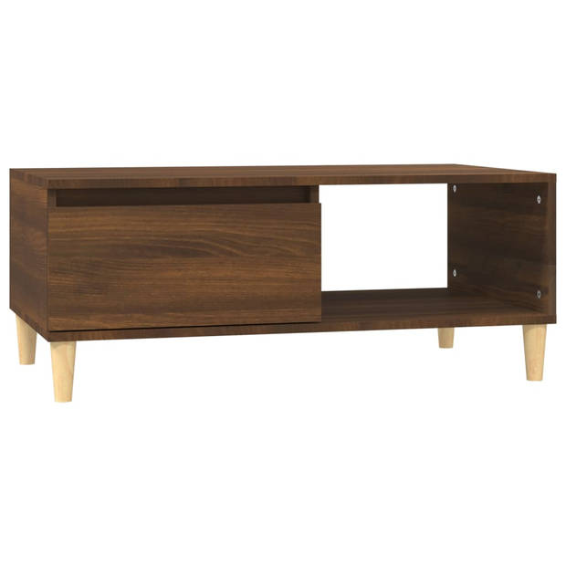 The Living Store Salontafel Scandinavische stijl - Hout - 90 x 50 x 36.5 cm - Bruineiken