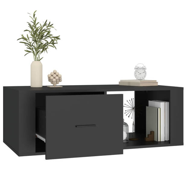 The Living Store Salontafel Bewerkt hout - 100 x 50.5 x 35 cm - Duurzaam - functioneel