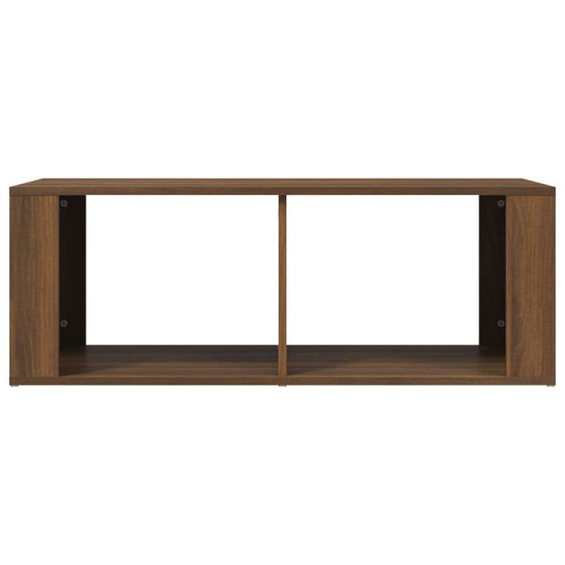 The Living Store Salontafel - Modern - Meubel - 100 x 50 x 36 cm - Bruineiken hout