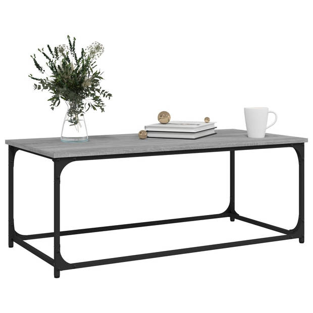 The Living Store Salontafel Klassiek Grijs Sonoma Eiken - 102 x 50 x 40 cm