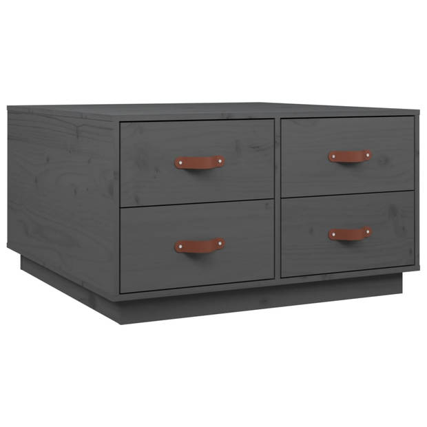 The Living Store Salontafel Grenenhout - 80 x 80 x 45 cm - 4 Lades