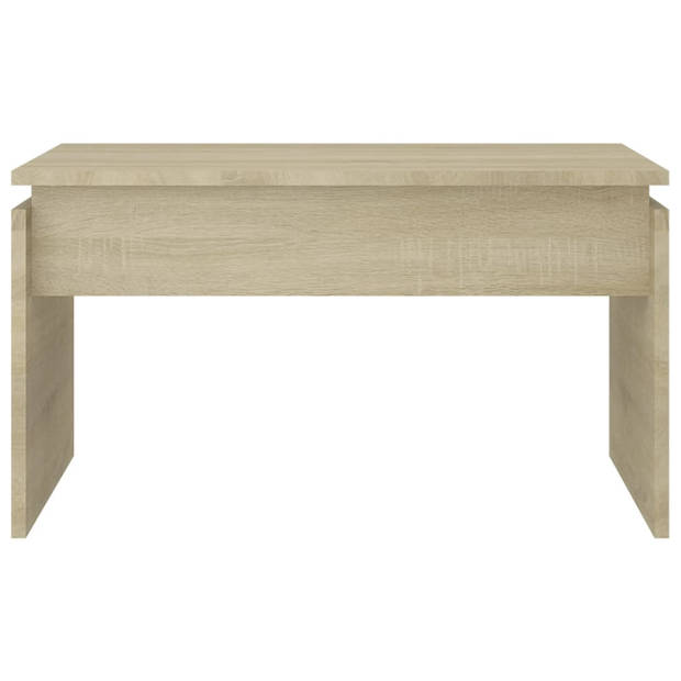 The Living Store Salontafel Sonoma Eiken - 68x50x38 cm - Stevig tafelblad Spaanplaat