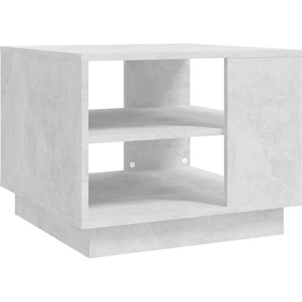 The Living Store Salontafel - betongrijs - 55 x 55 x 43 cm - spaanplaat