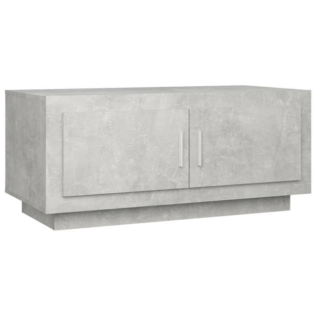 The Living Store Salontafel - Betongrijs - 102 x 50 x 45 cm - Stevig frame