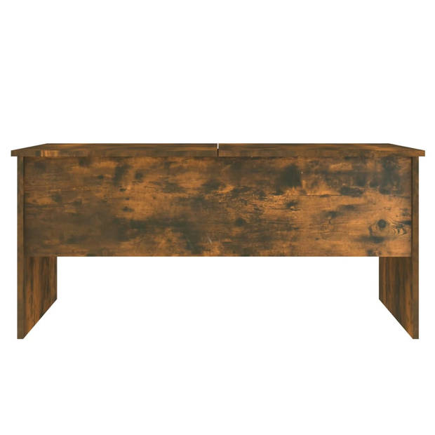 The Living Store Salontafel The Living Store - Salontafel - Gerookt eiken - 102 x 50.5 x 46.5 cm - Opbergruimte