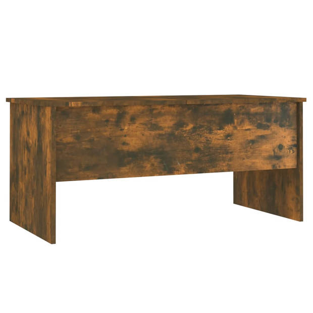 vidaXL Salontafel 102x50,5x46,5 cm bewerkt hout gerookt eikenkleurig