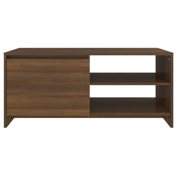 vidaXL Salontafel 102x50x45 cm bewerkt hout bruin eikenkleur