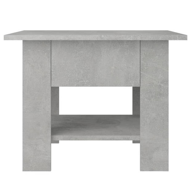 The Living Store Salontafel Trendy - Betongrijs - 55 x 55 x 42 cm - Spaanplaat