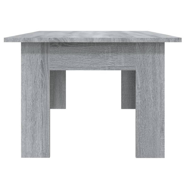 The Living Store Salontafel - Modern - Bewerkt hout - 100x60x42 cm - Grijs sonoma eiken