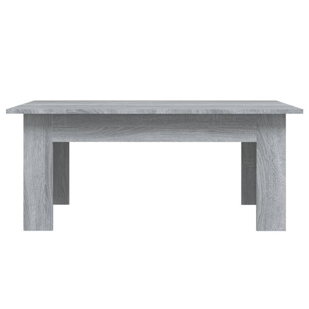 The Living Store Salontafel - Modern - Bewerkt hout - 100x60x42 cm - Grijs sonoma eiken