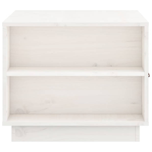 The Living Store Salontafel - Grenenhout - 100 x 50 x 41 cm - Wit