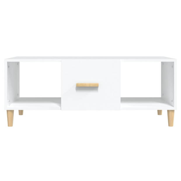 The Living Store Salontafel - Hout - 102 x 50 x 40 cm - Wit