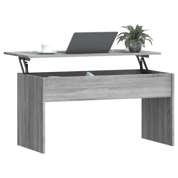 The Living Store Salontafel Lift-top - Grijs Sonoma Eiken - 102 x 50.5 x 52.5 cm