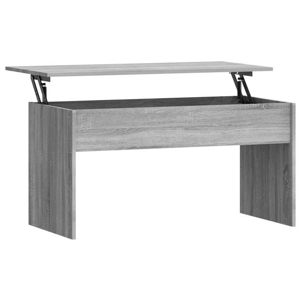 The Living Store Salontafel Lift-top - Grijs Sonoma Eiken - 102 x 50.5 x 52.5 cm