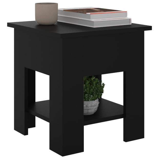 The Living Store Salontafel Opbergschap - 40 x 40 x 42 cm - Zwart