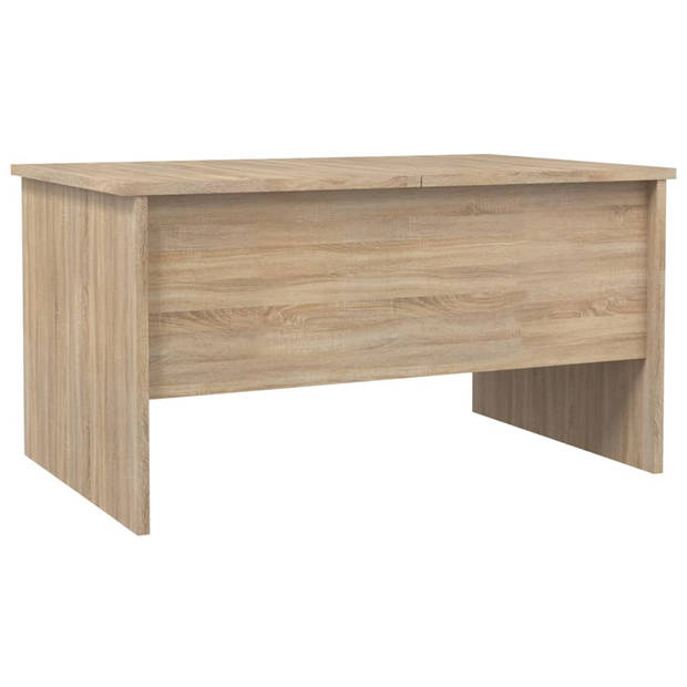 The Living Store Salontafel Modern Bewerkt Hout - 80 x 50 x 42.5 cm - Sonoma Eiken