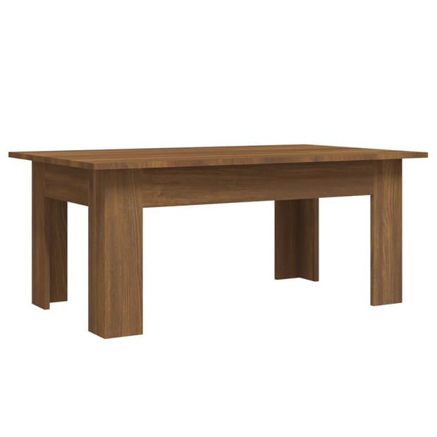 The Living Store Salontafel - Bruineiken - 100 x 60 x 42 cm - Duurzaam en stabiel hout