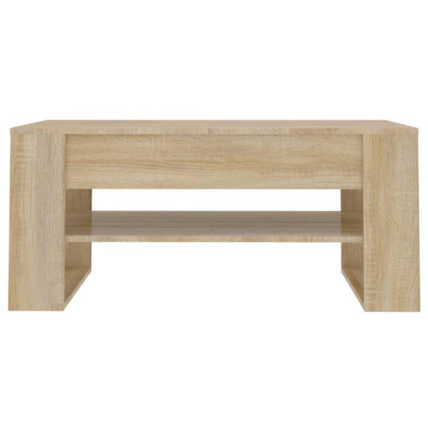 The Living Store Salontafel - Sonoma eiken - 102 x 55 x 45 cm - Praktisch bewerkt hout