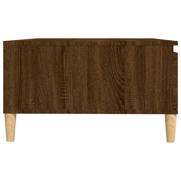 vidaXL Salontafel 90x60x35 cm bewerkt hout bruin eikenkleur