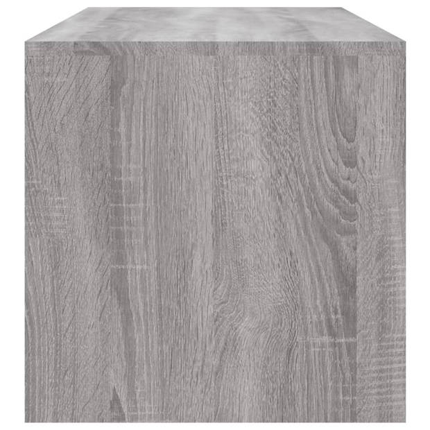 The Living Store Salontafel - Grijs Sonoma eiken - 100x40x40 cm - Bewerkt hout