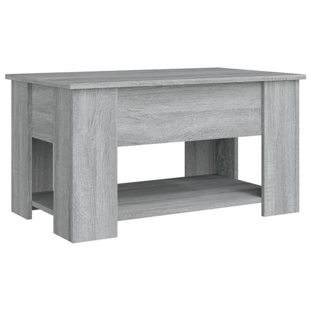 vidaXL Salontafel 79x49x41 cm bewerkt hout grijs sonoma eikenkleurig