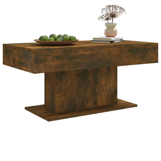 The Living Store salontafel - Trendy - meubels - 96 x 50 x 45 cm - Ken- gerookt eiken