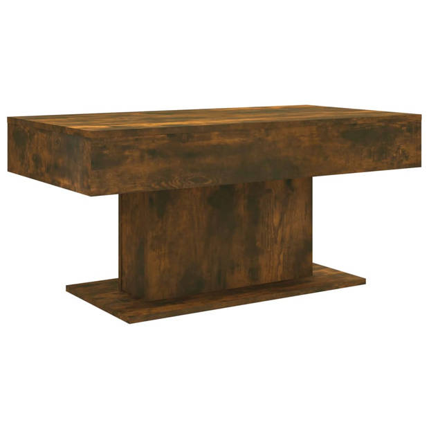 The Living Store salontafel - Trendy - meubels - 96 x 50 x 45 cm - Ken- gerookt eiken