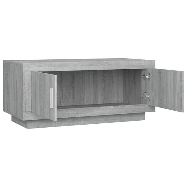 vidaXL Salontafel 102x50x45 cm bewerkt hout grijs sonoma eikenkleurig