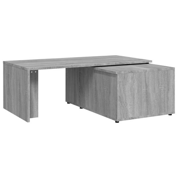 vidaXL Salontafel 150x50x35 cm bewerkt hout grijs