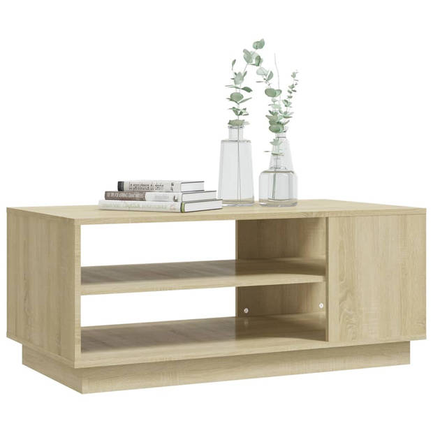 vidaXL Salontafel 102x55x43 cm bewerkt hout sonoma eikenkleurig