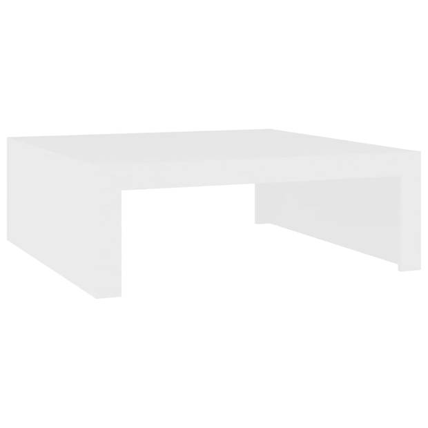 The Living Store Salontafel Modern Wit 100x100x35 cm - Stevig Tafelblad - Montage vereist