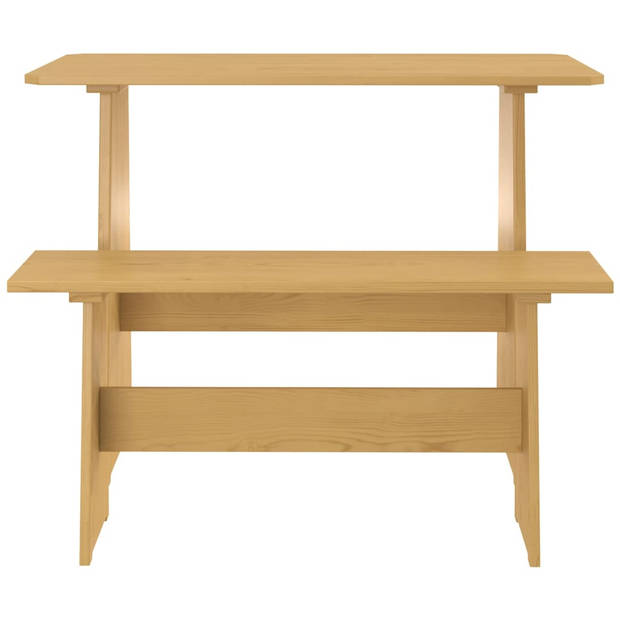 The Living Store Eettafel Houten - Grenenhout - 100 x 60 x 73 cm - Honingbruin