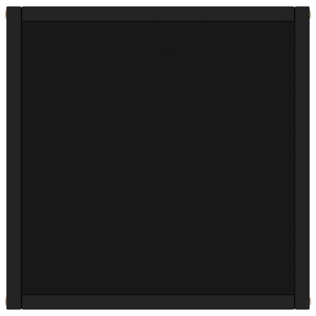 vidaXL Salontafel met zwart glas 40x40x50 cm zwart