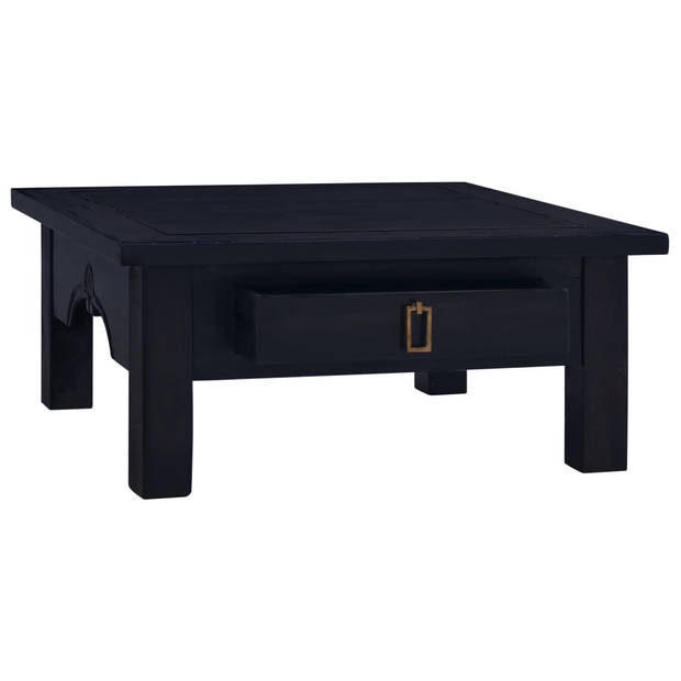 The Living Store Salontafel Massief Mahoniehout 68x68x30 cm - Lichtkoffiekleurig