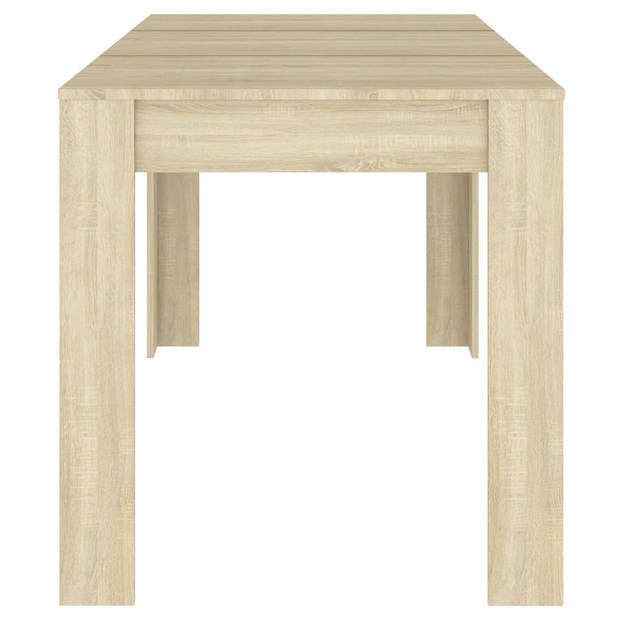 The Living Store Eettafel Sonoma eiken - 140 x 74.5 x 76 cm - Stabiel