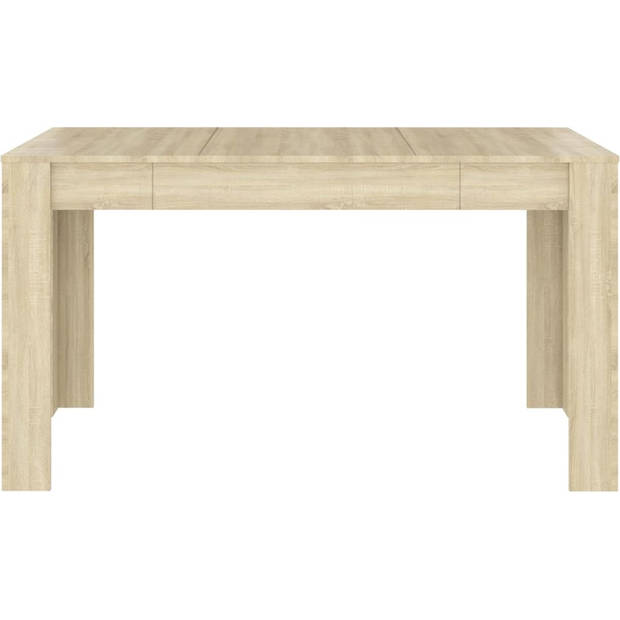 The Living Store Eettafel Sonoma eiken - 140 x 74.5 x 76 cm - Stabiel