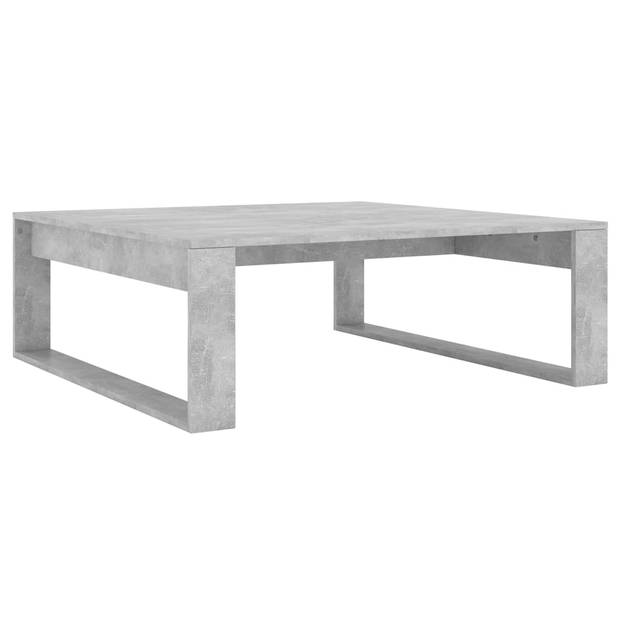 The Living Store Salontafel Betongrijs 100x100x35cm - Spaanplaat Montage vereist