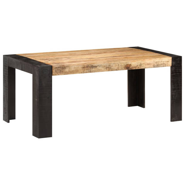 The Living Store Eettafel Industriële Stijl - Hout - 180 x 90 x 76 cm - Massief Ruw Mangohout