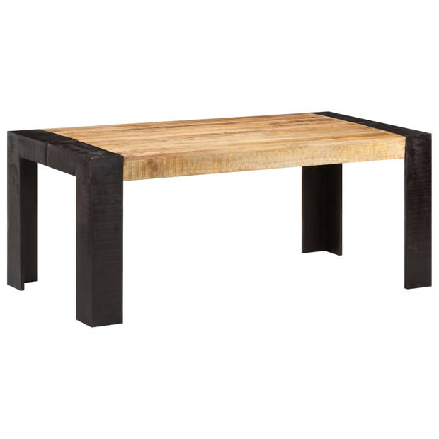 The Living Store Eettafel Industriële Stijl - Hout - 180 x 90 x 76 cm - Massief Ruw Mangohout