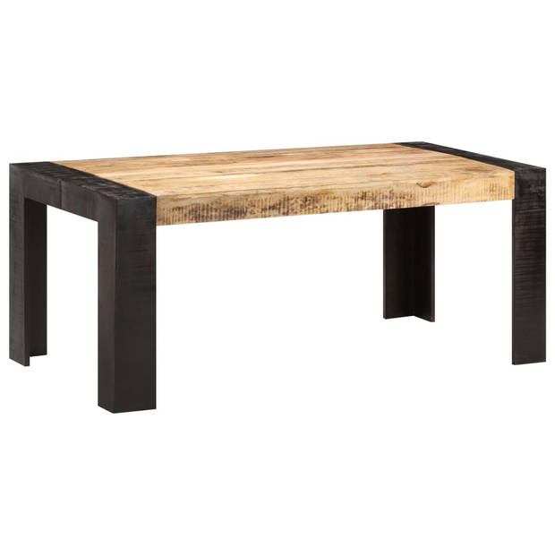 The Living Store Eettafel Industriële Stijl - Hout - 180 x 90 x 76 cm - Massief Ruw Mangohout