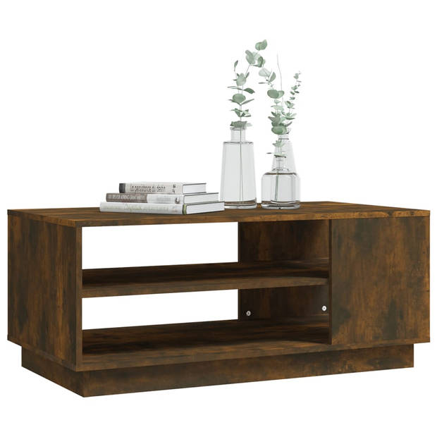 vidaXL Salontafel 102x55x43 cm bewerkt hout gerookt eikenkleurig