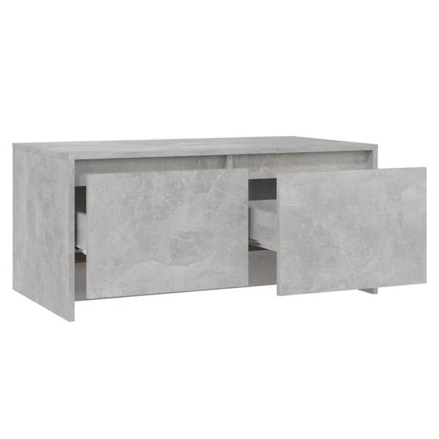 vidaXL Salontafel 90x50x41,5 cm bewerkt hout betongrijs
