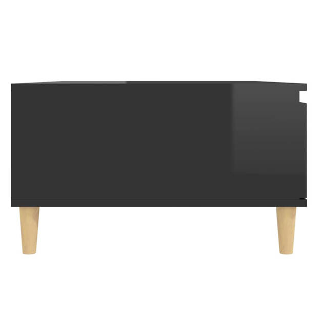 vidaXL Salontafel 90x60x35 cm bewerkt hout hoogglans zwart