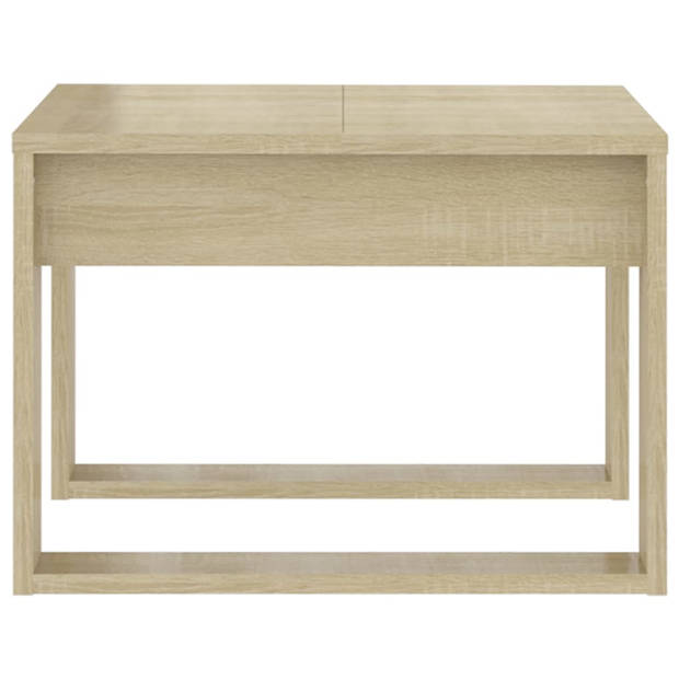 vidaXL Bijzettafel 50x50x35 cm bewerkt hout sonoma eikenkleurig