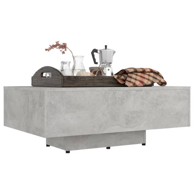 The Living Store Tafel Betongrijs 85 x 55 x 31 cm - Stevige spaanplaat