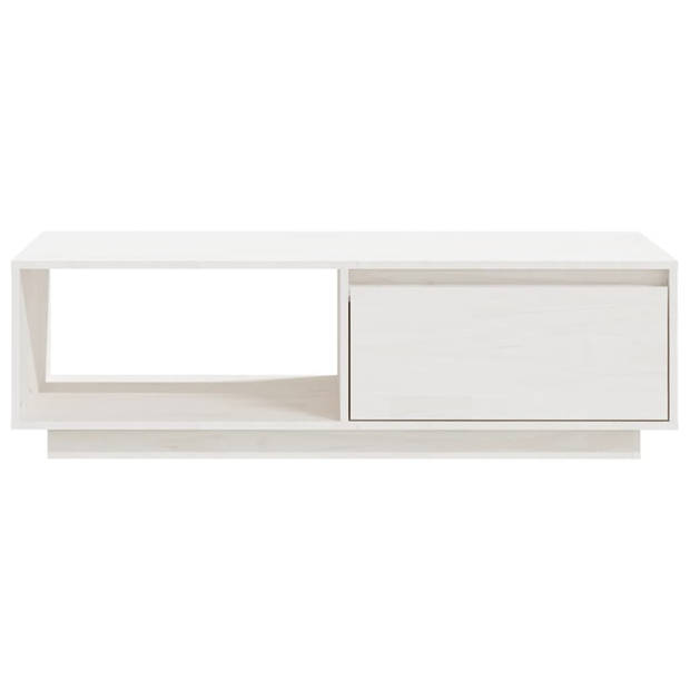 The Living Store Banktafel Modern Massief Grenenhout 110x50x33.5 - Wit