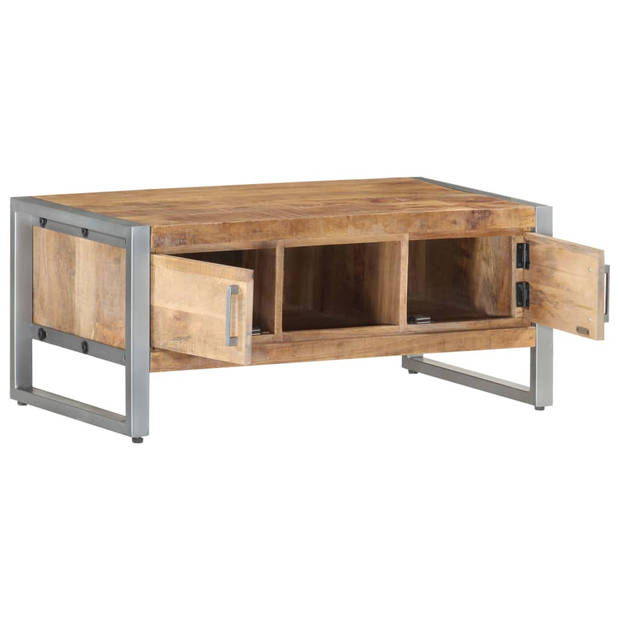 The Living Store Woonkamertafel - Ruw Mangohout - 95x50x40 cm