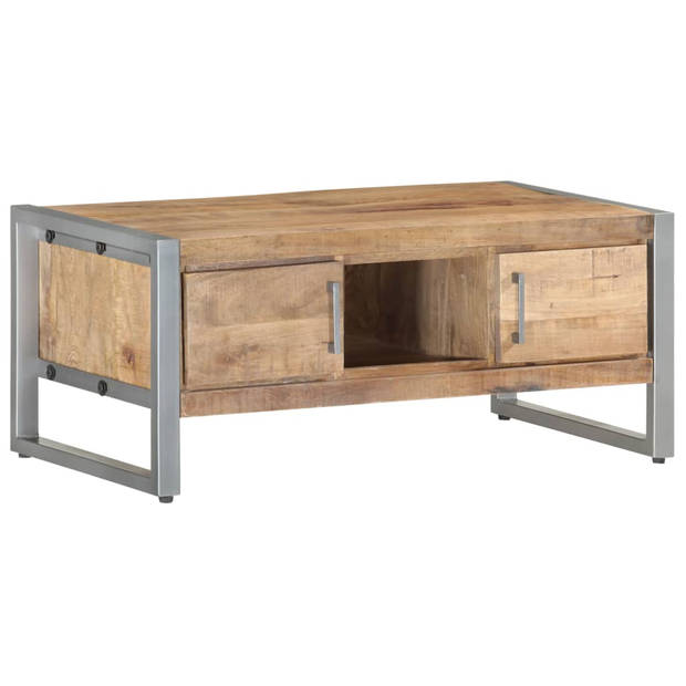 The Living Store Woonkamertafel - Ruw Mangohout - 95x50x40 cm